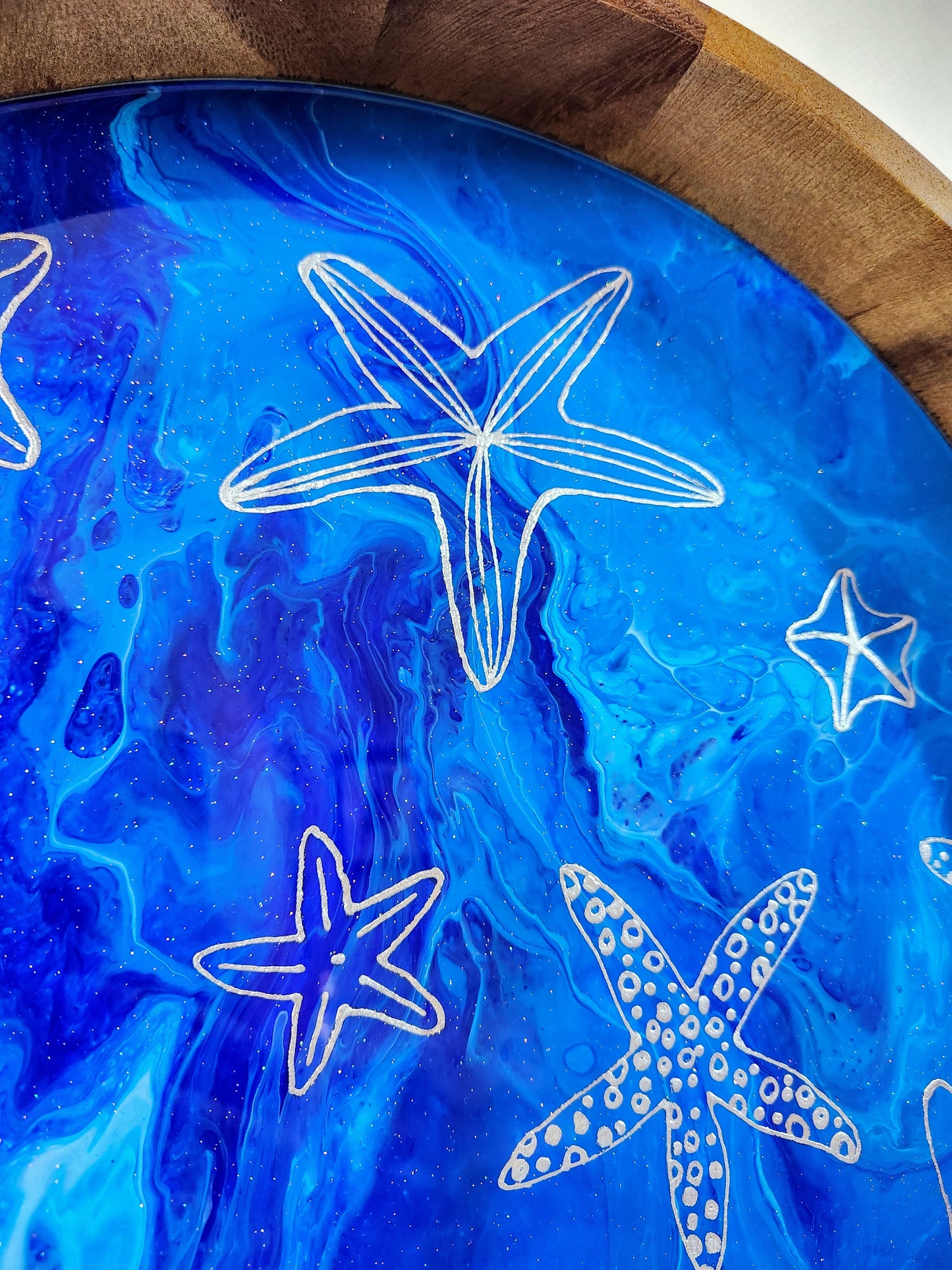 Silver Sea Star Serving Tray | Medium (15 inch)