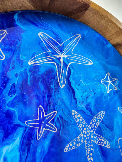 Silver Sea Star Serving Tray | Medium (15 inch)