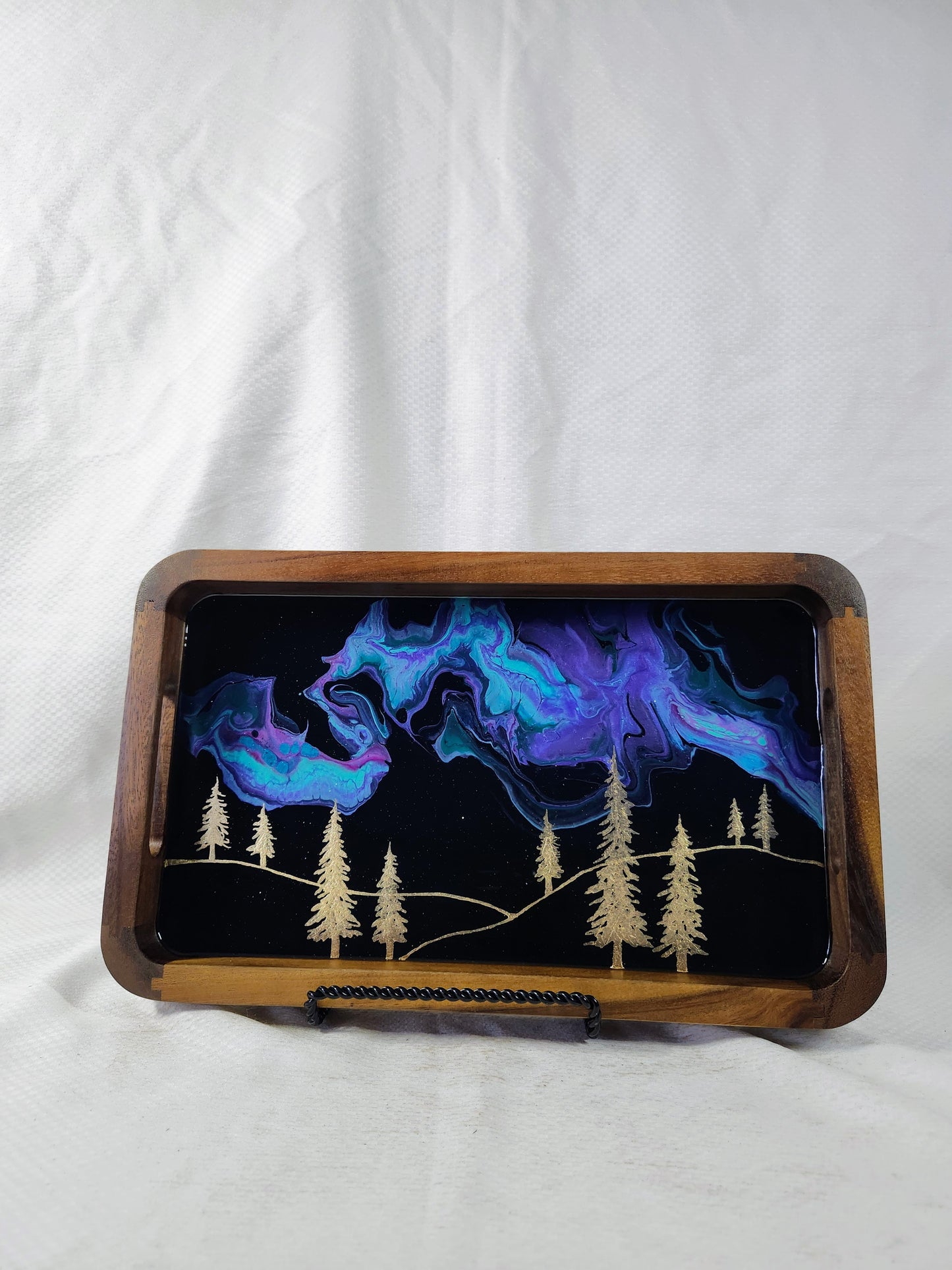 Aurora inspired Catch All Tray (Purple and Blue Sky)