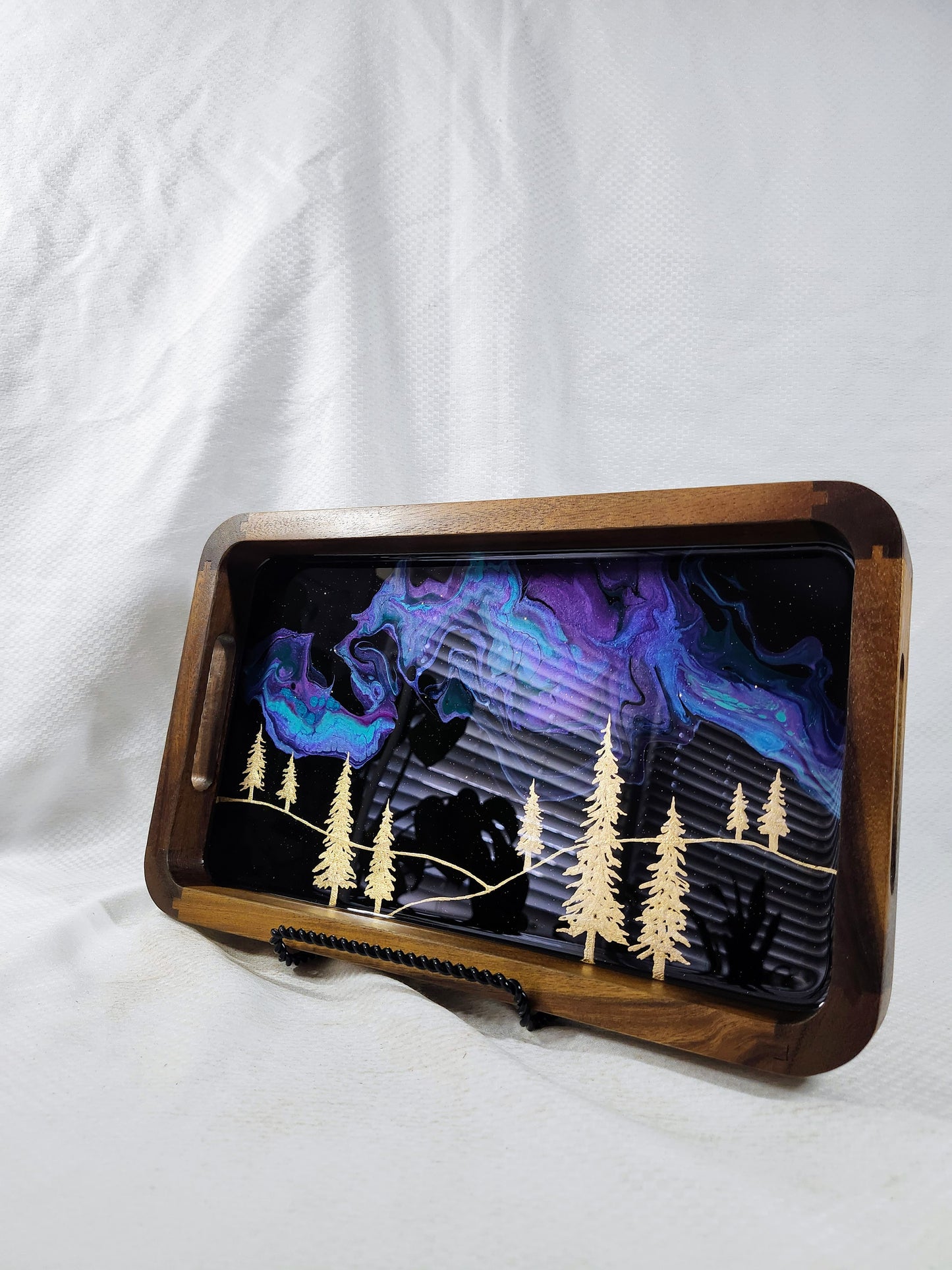 Aurora inspired Catch All Tray (Purple and Blue Sky)