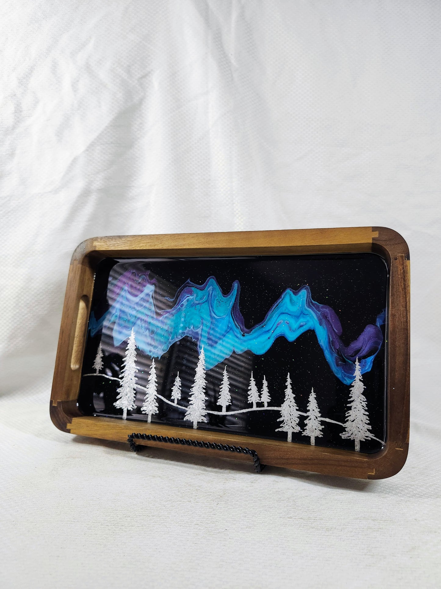 Aurora inspired Catch All Tray (Blue and Purple Sky 2)