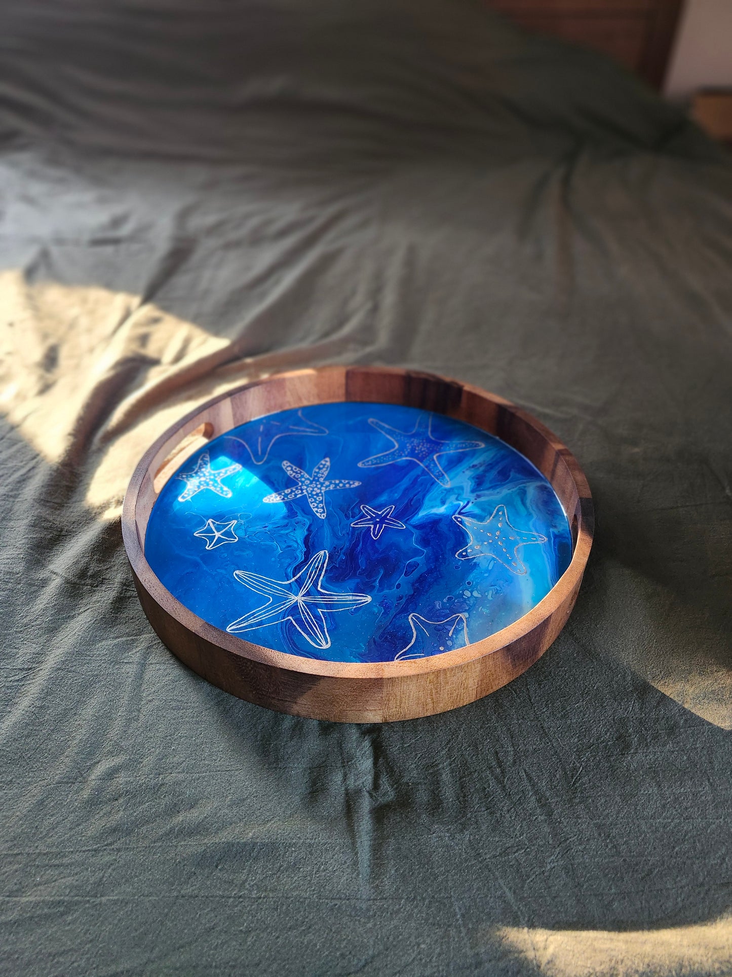 Silver Sea Star Serving Tray | Medium (15 inch)