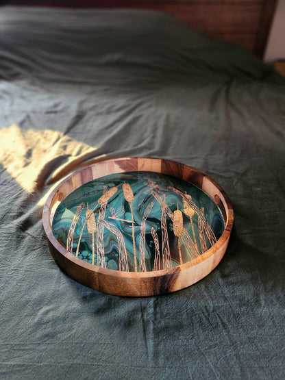Cattail and Dragonfly Serving Tray | Medium (15 inch)