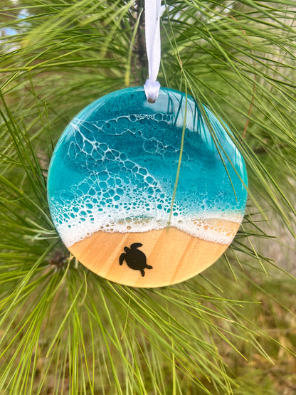 Ornament | Circle Shaped | Various Ocean Colors and Animal Options