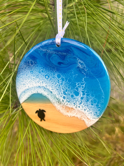 Ornament | Circle Shaped | Various Ocean Colors and Animal Options