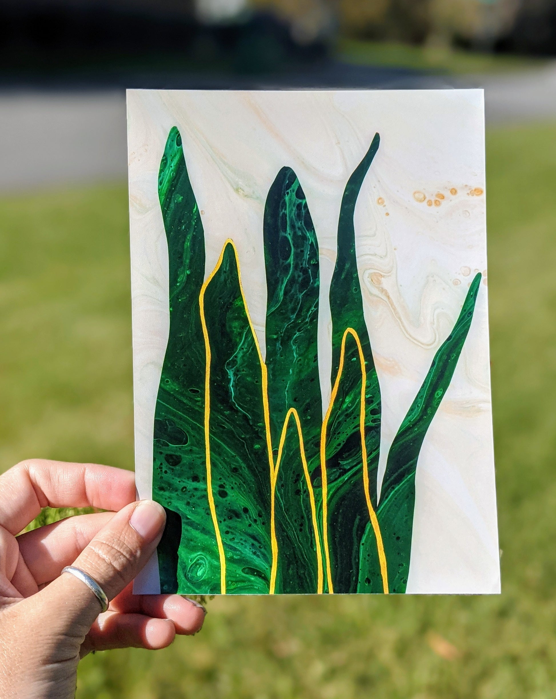 snake plant painting acrylic Snake (plant) Print – Sarah Lee Studio