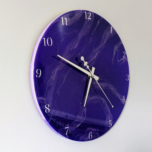 Purple Swirl Clock