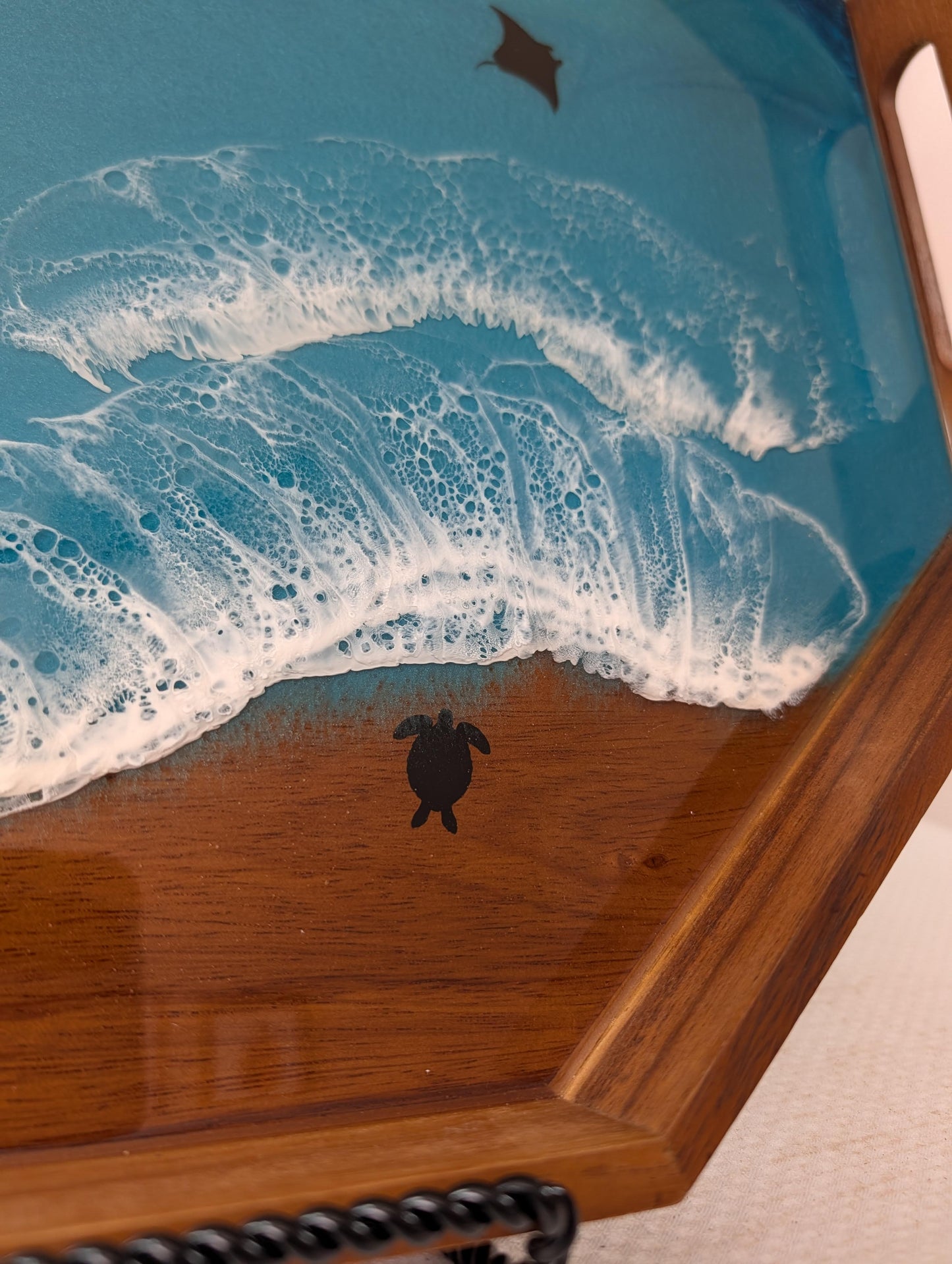 Caribbean Serving Tray with animals (17 inch Octagon)