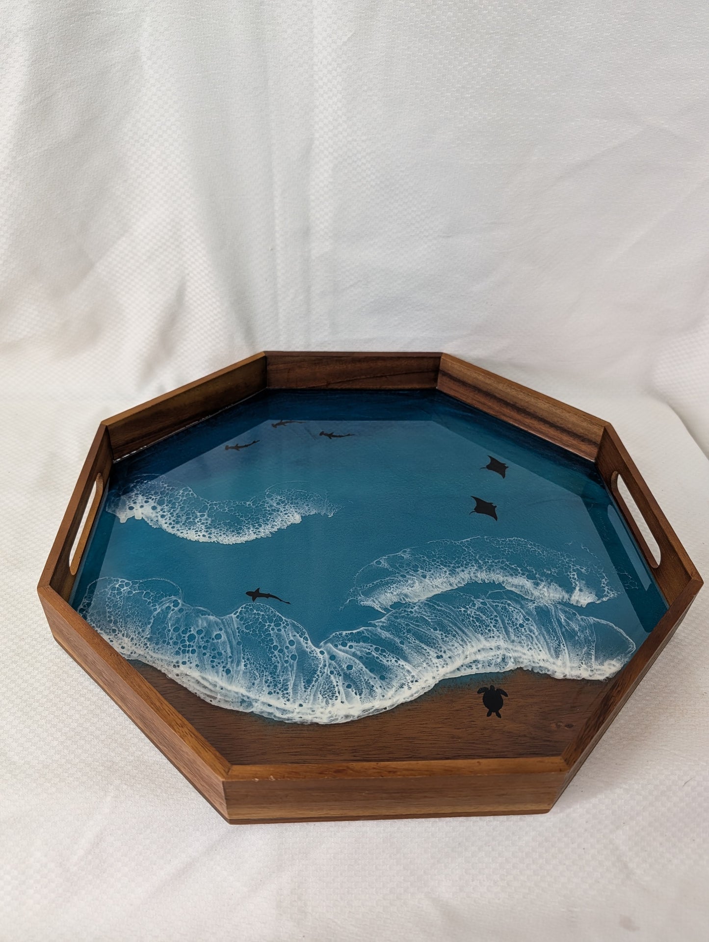 Caribbean Serving Tray with animals (17 inch Octagon)