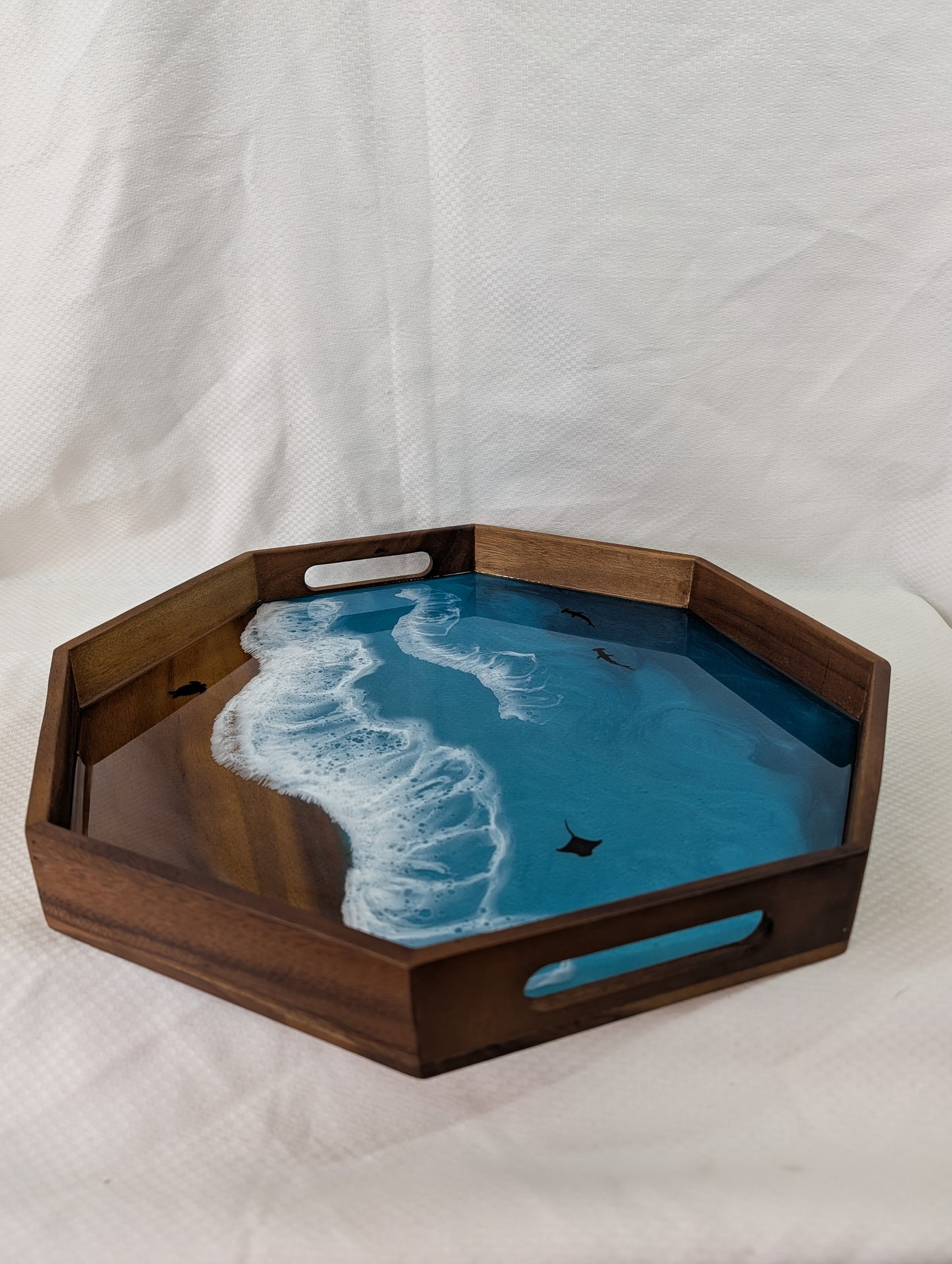 Caribbean Serving Tray with animals (17 inch Octagon)