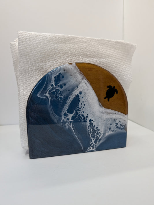 Napkin Holder with Sea Turtle
