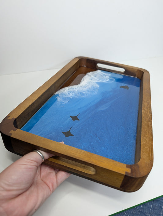 Catch all Tray | Sea Turtle and Rays, Pacific Blue Ocean