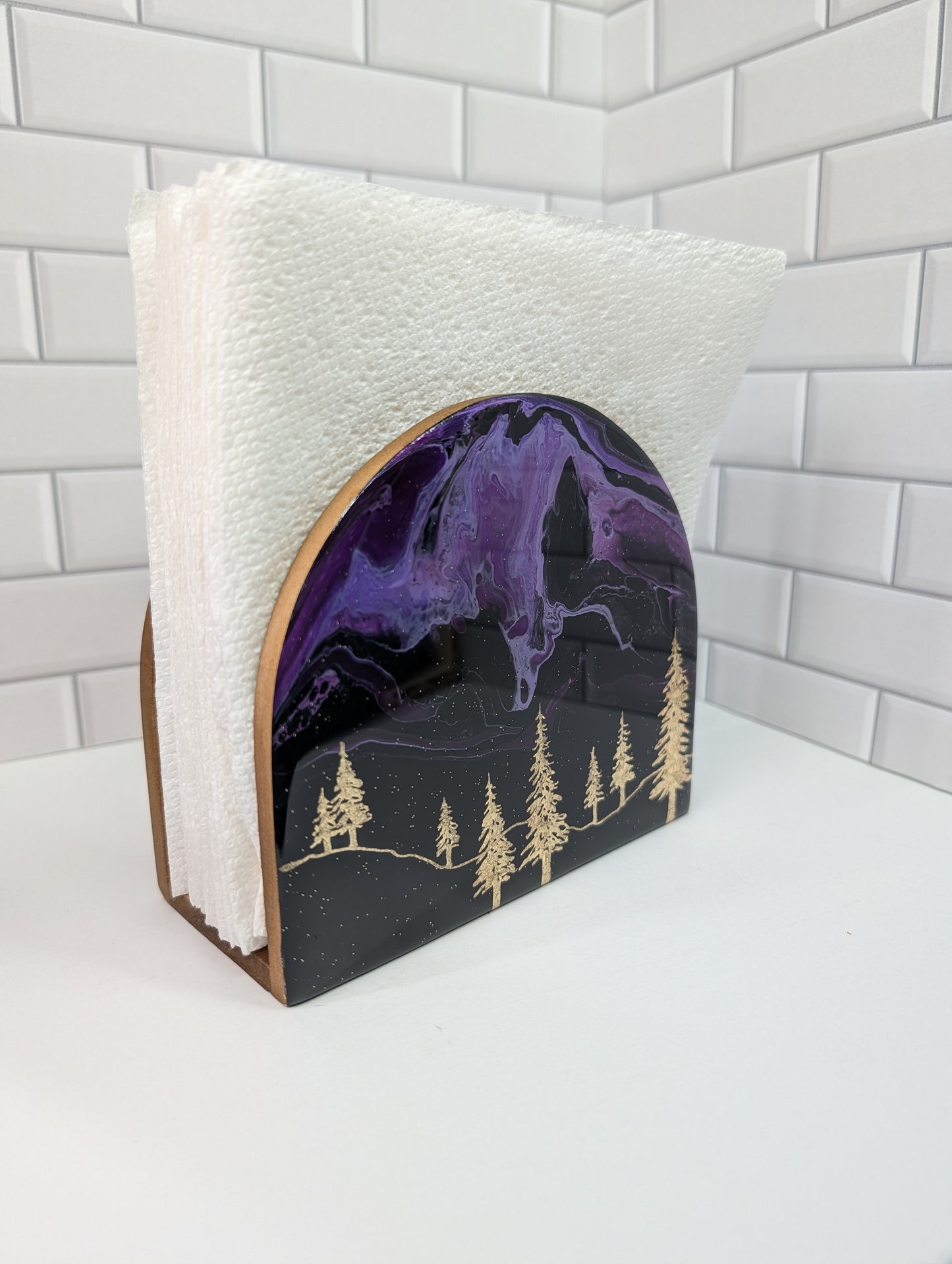 Gilded Gold Tree Napkin Holder