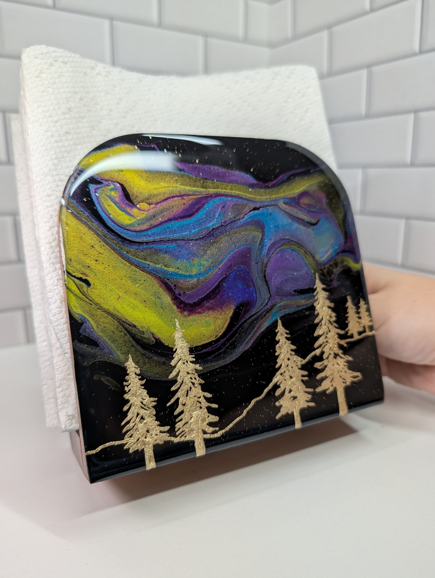 Gilded Gold Tree Napkin Holder