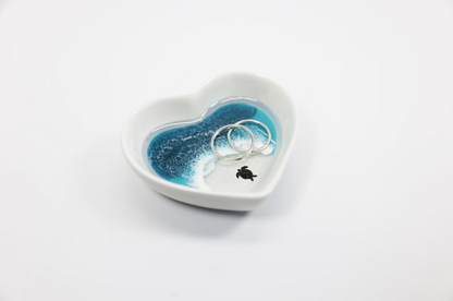 Caribbean Sea Turtle Ceramic Ring Dish