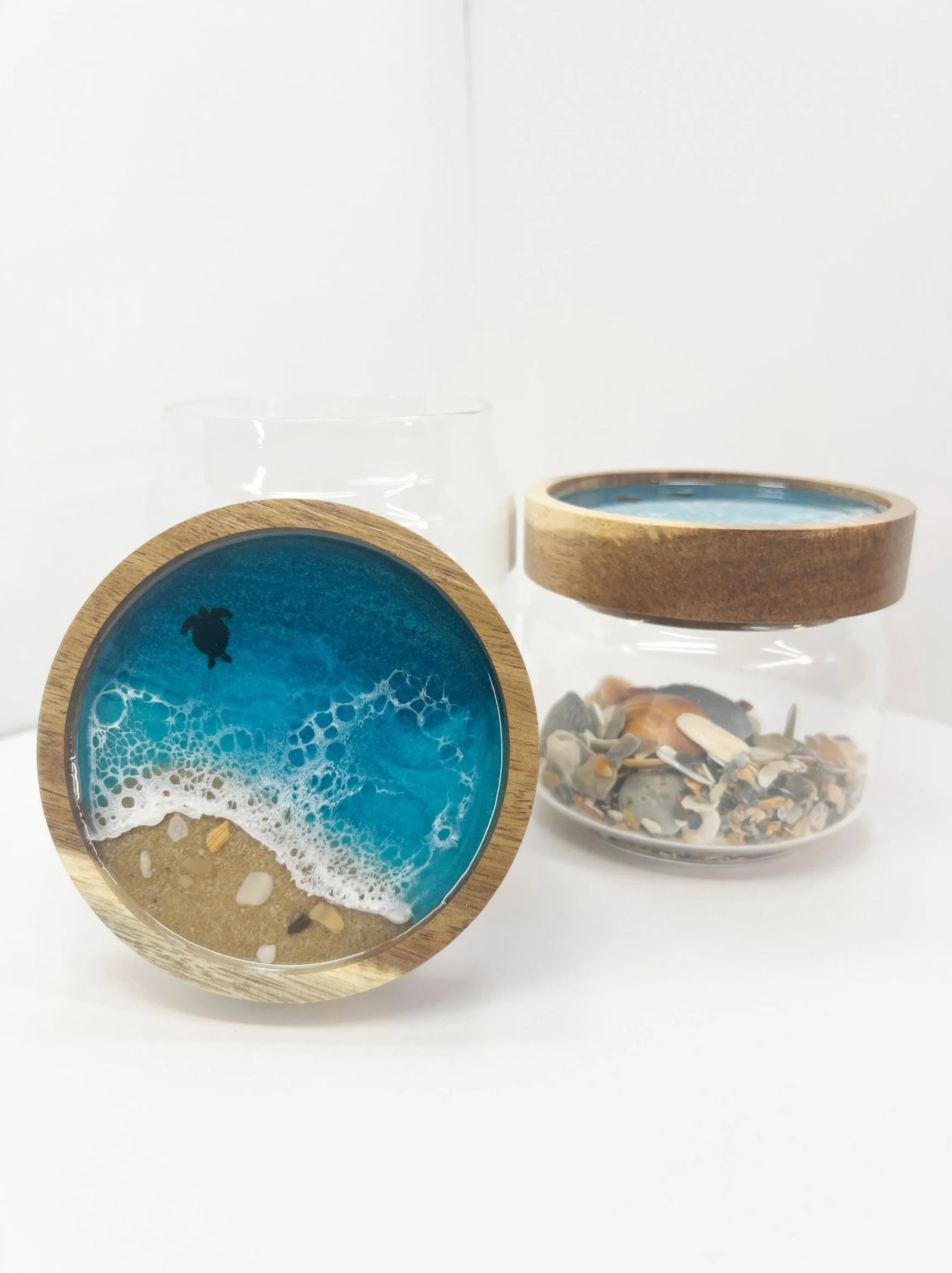 Airtight Glass Jar | Animal Options | Sandy Beach | Caribbean Ocean