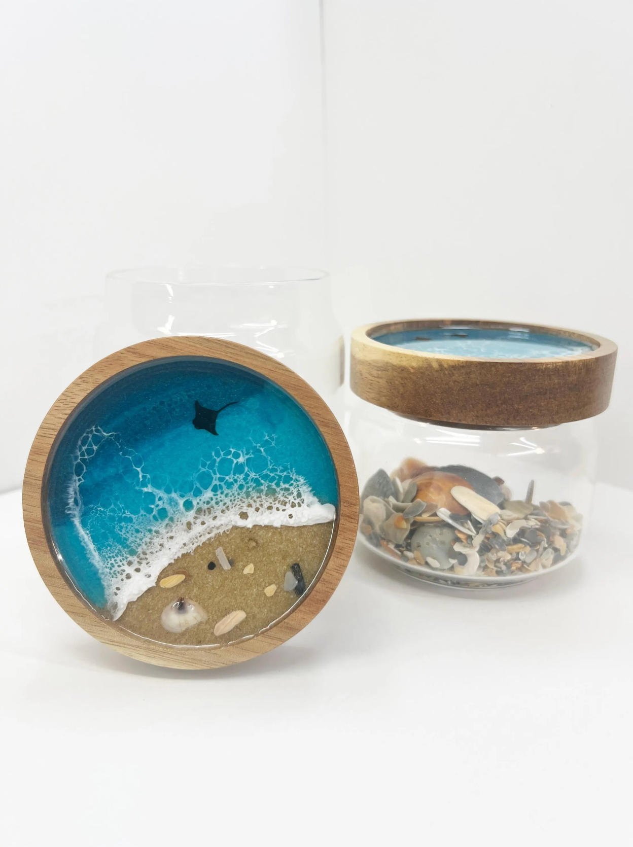 Airtight Glass Jar | Animal Options | Sandy Beach | Caribbean Ocean