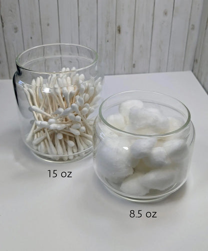 Glass Storage Jar | Handcrafted | Airtight Beach-Themed Lid | Functional Art | Pantry, Kitchen, Counter Storage Organizer