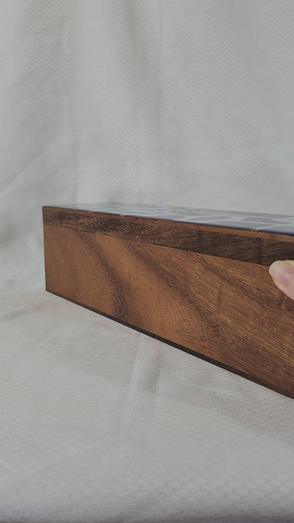 Mid Century Modern Tea Box (silver)