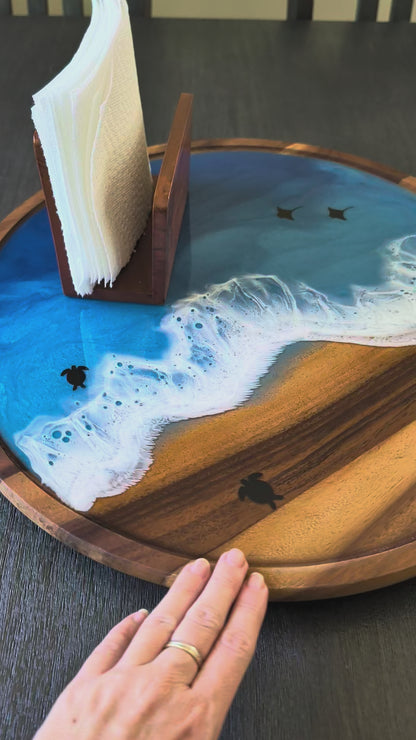 Lazy Susan | Pacific Ocean (large, 18 inch)