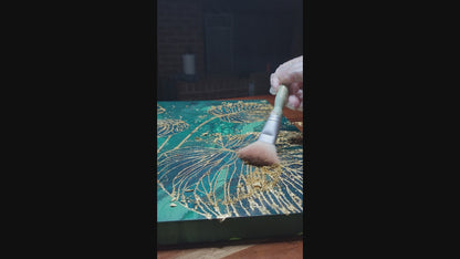Gilded Monstera Original Painting
