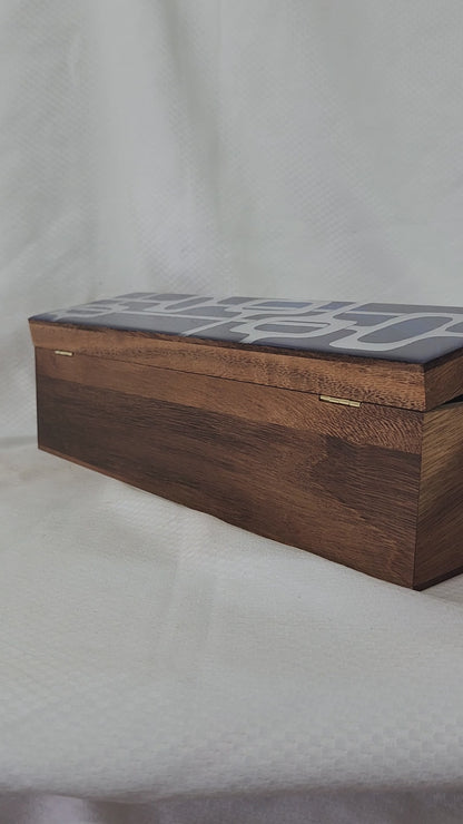 Mid Century Modern Tea Box (silver)