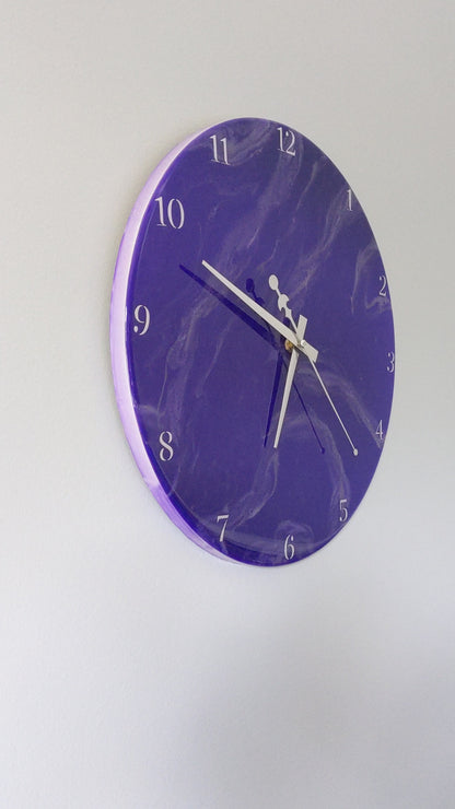 Purple Swirl Clock