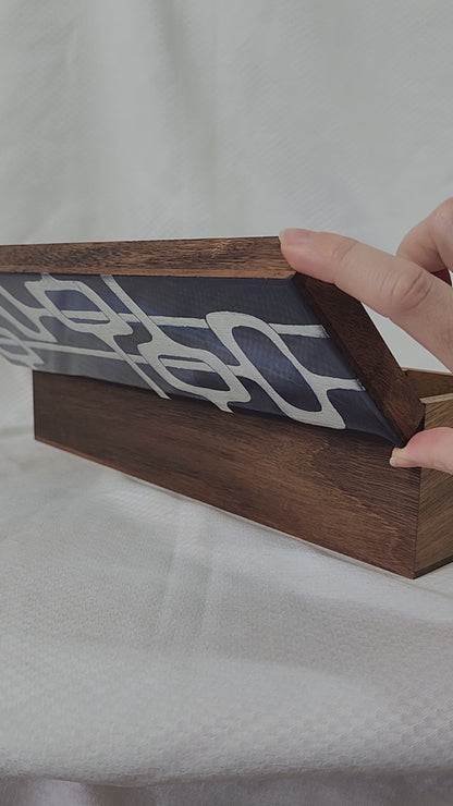 Mid Century Modern Tea Box (silver)