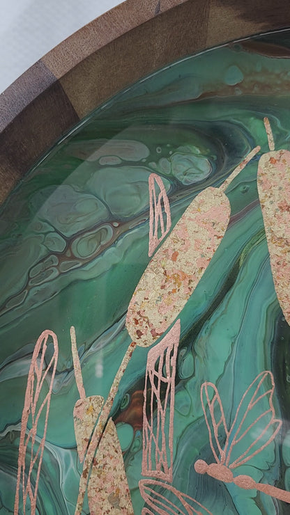 Cattail and Dragonfly Serving Tray | Medium (15 inch)