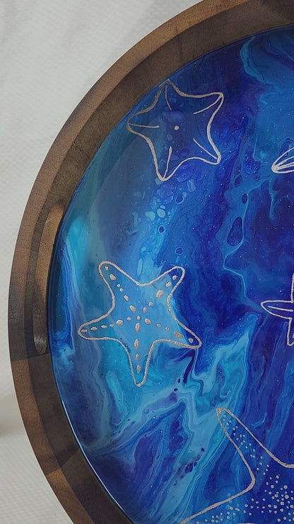 Silver Sea Star Serving Tray | Medium (15 inch)