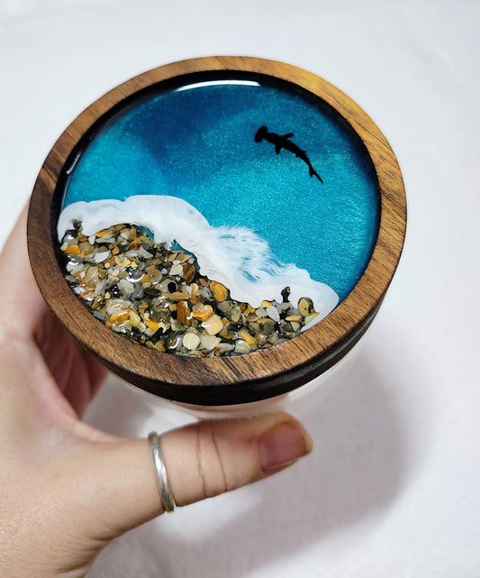 Airtight Glass Jar | Crushed Shell Beach | Caribbean Ocean