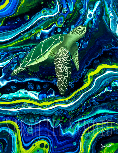 Galactic Turtle Print